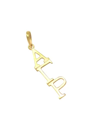 14k Solid Gold Alpha Gamma Rho Lavaliere