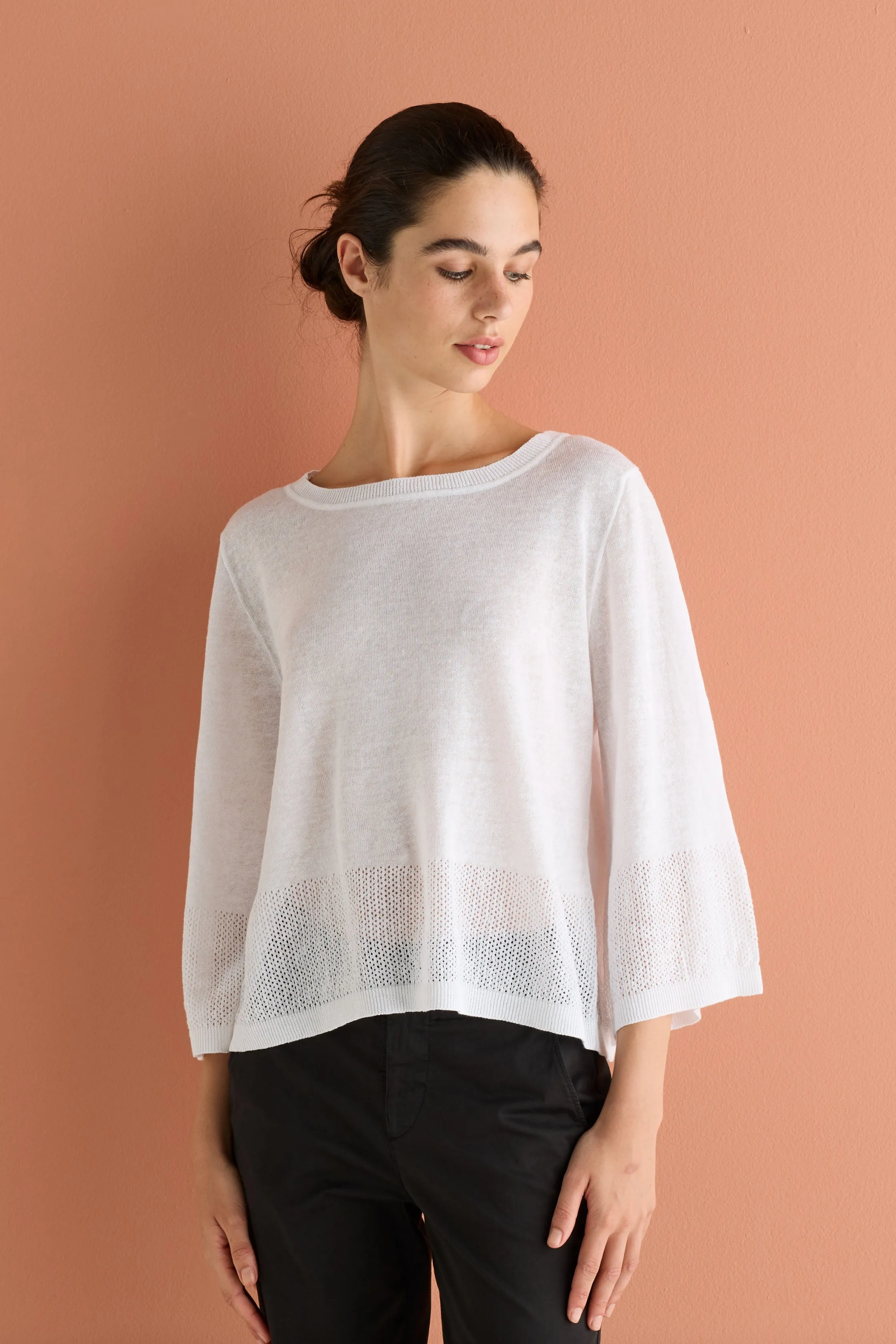 3/4 Sleeves Linen T-Shirt M540 9500