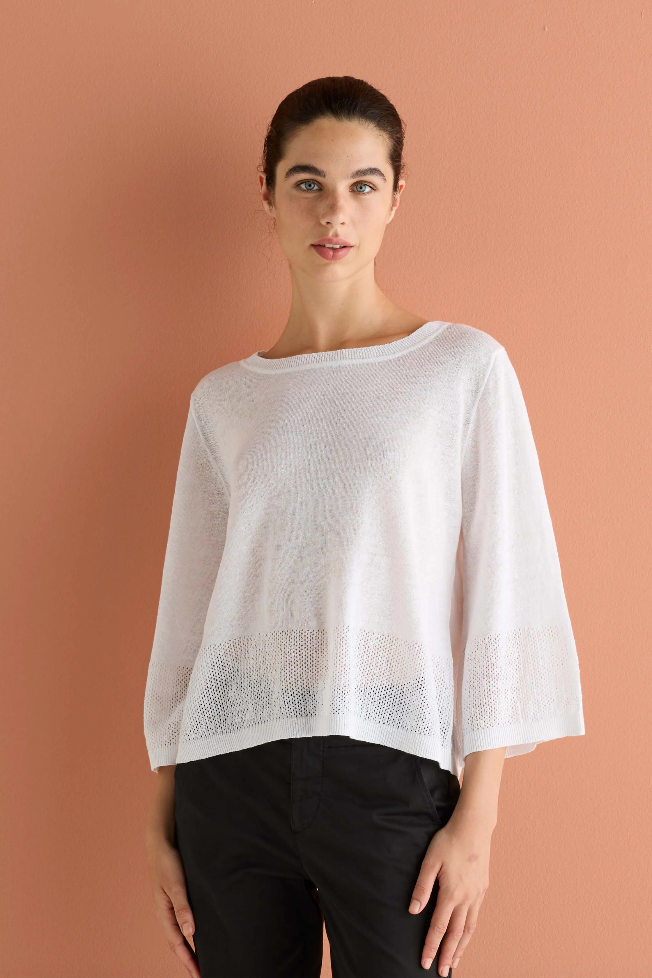 3/4 Sleeves Linen T-Shirt M540 9500