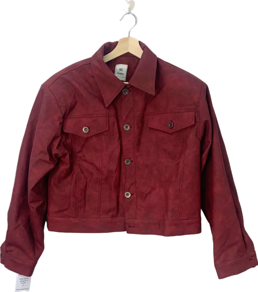 90's Product Red Faux Suede Jacket UK Size 12