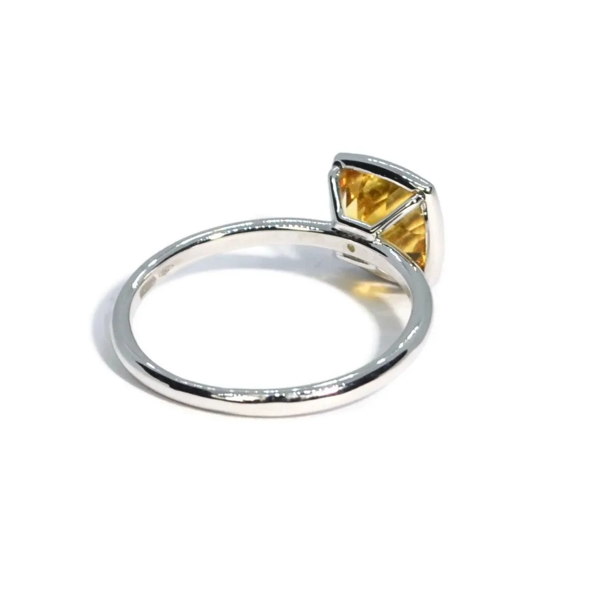 A & Furst - Gaia - Small Stackable Ring with Citrine, 18k White Gold