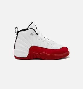 Air Jordan 12 Retro Cherry Preschool Lifestyle Shoe - Cherry/White