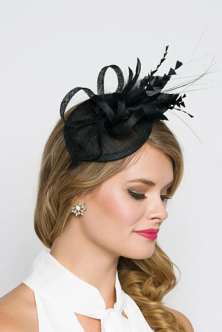 Arianna Fascinator - Black