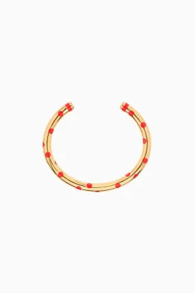 Aurelie Bidermann Positano Bangle - Coral Spots