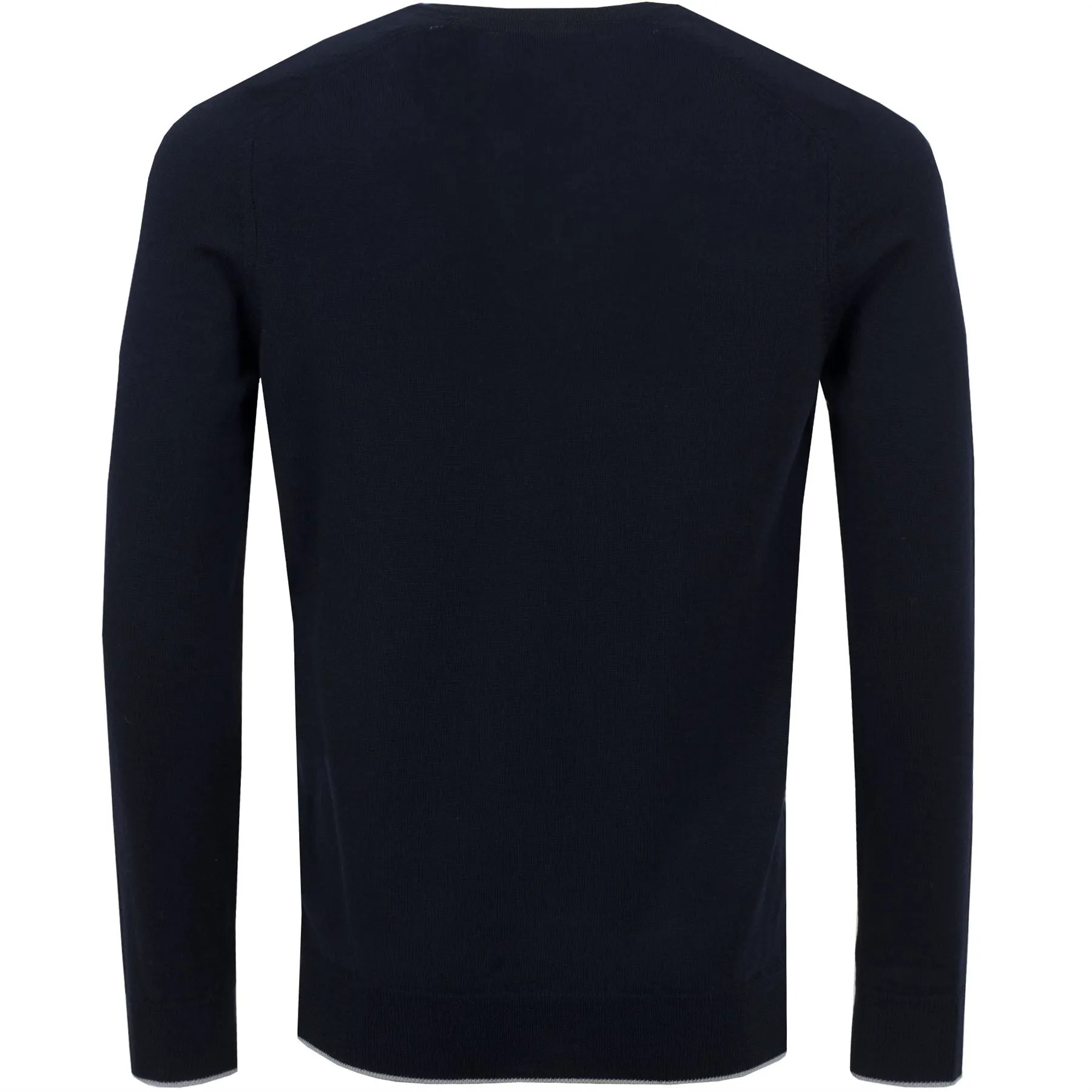 Ayr Merino Tailored Fit V-Neck Navy