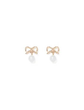 Bailey Bow & Pearl Earrings