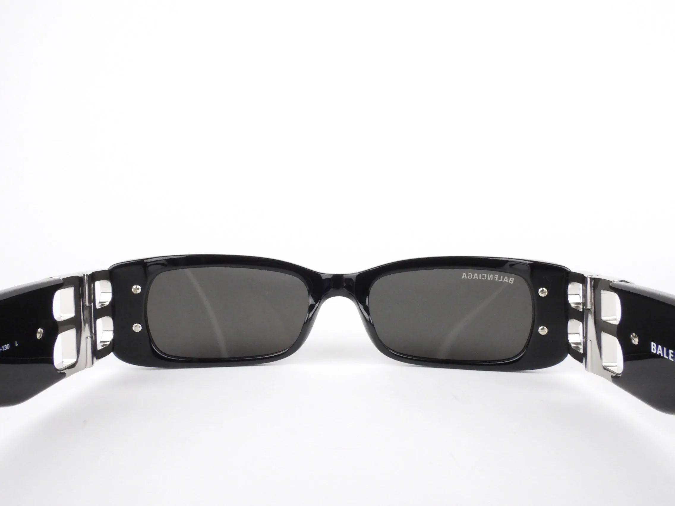 Balenciaga Black Acetate and Rhinestone Monogram Logo Dynasty Sunglasses