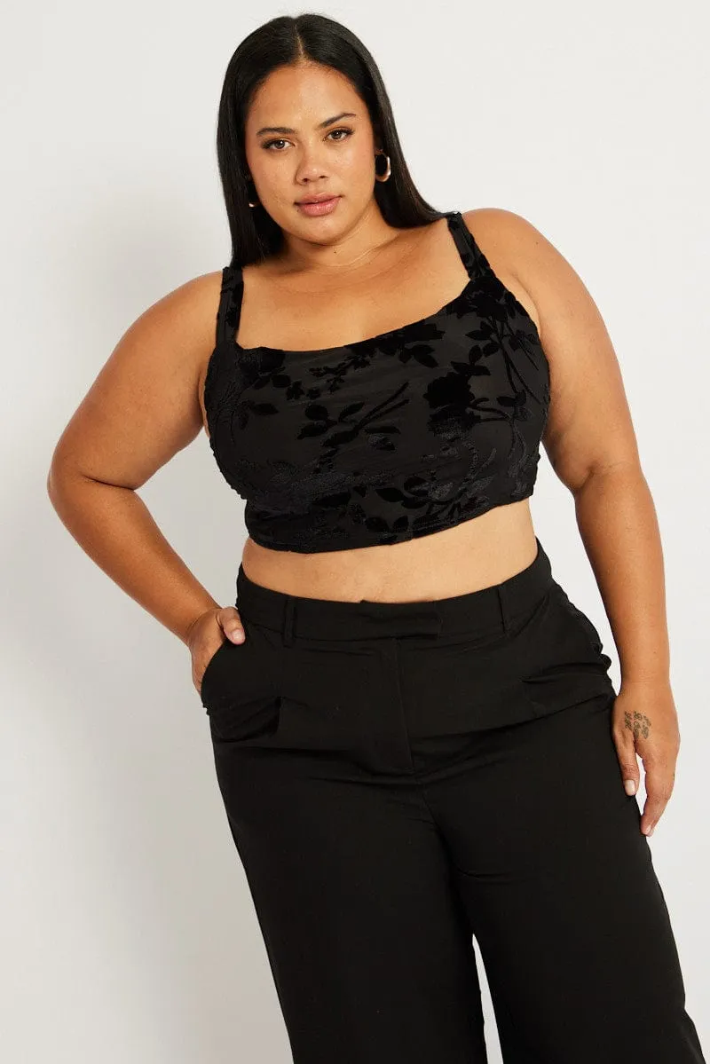 Black Cowl Top Sleeveless