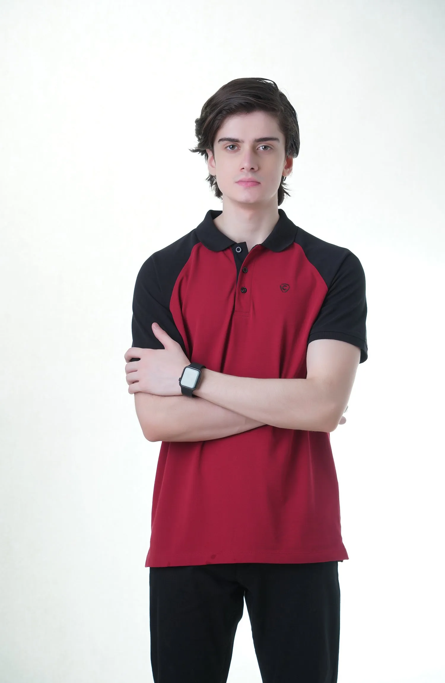 Black Cross Polo Shirt