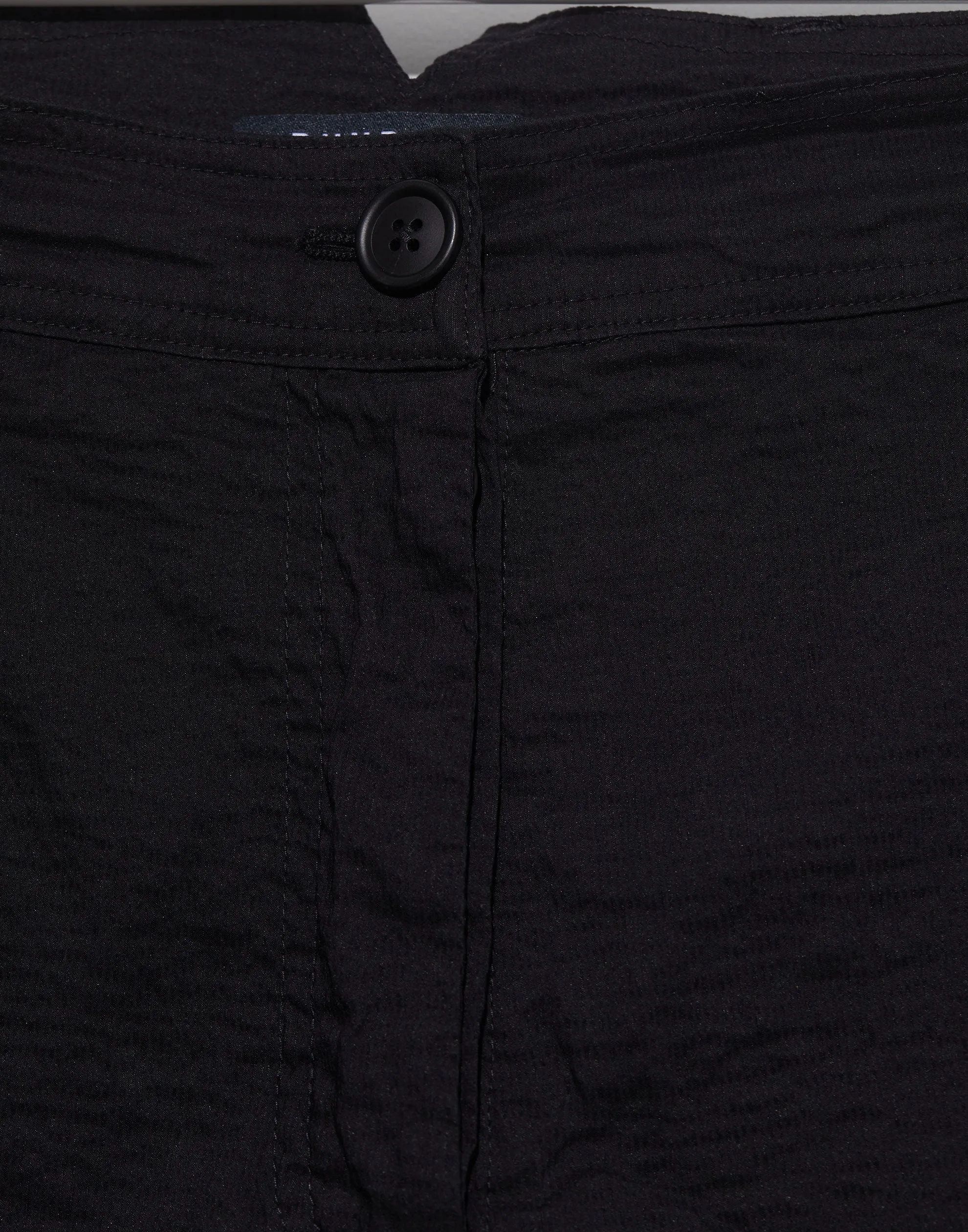 Black Linen & Cotton Blend Pants