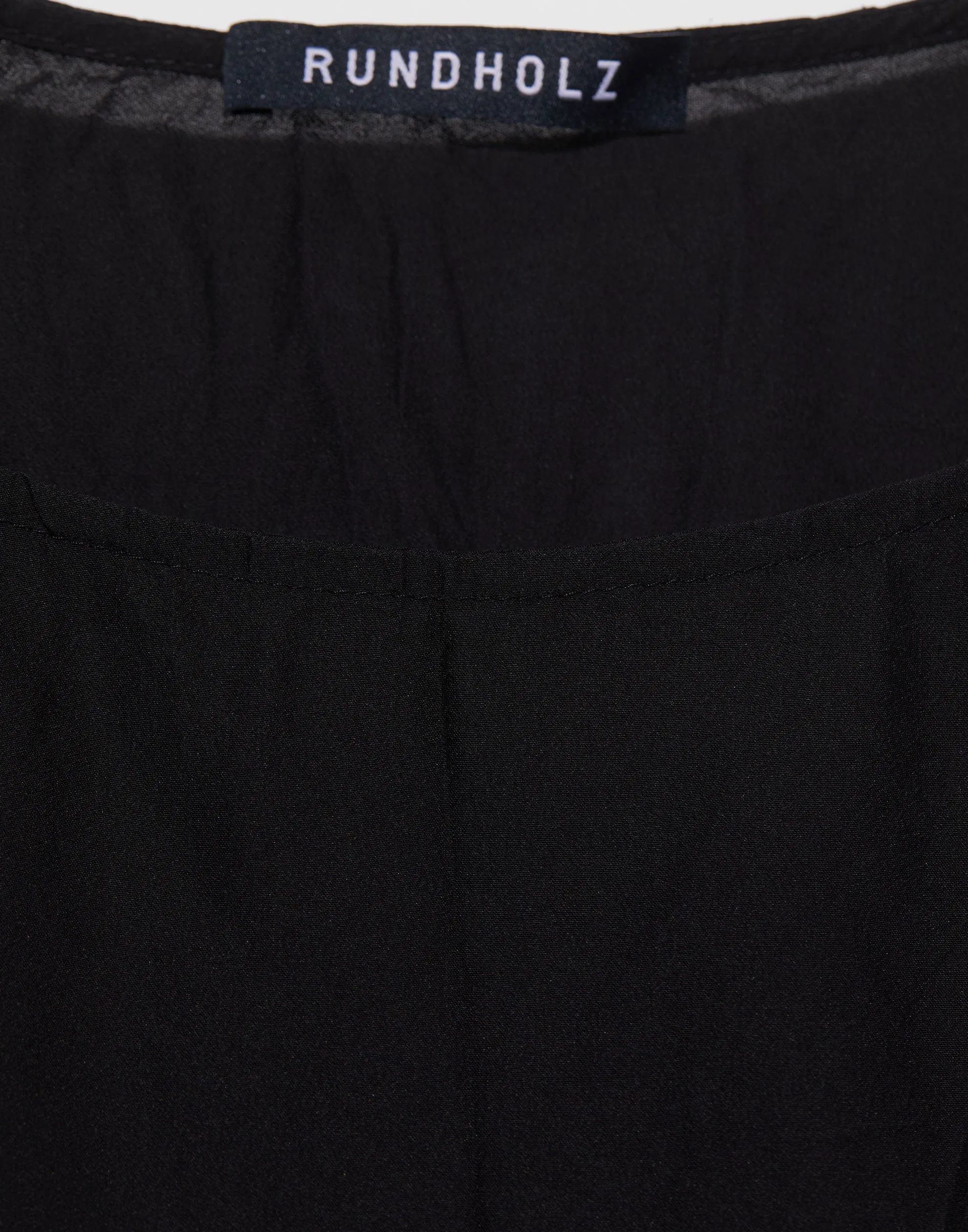 Black Viscose & Silk Sleeveless Top