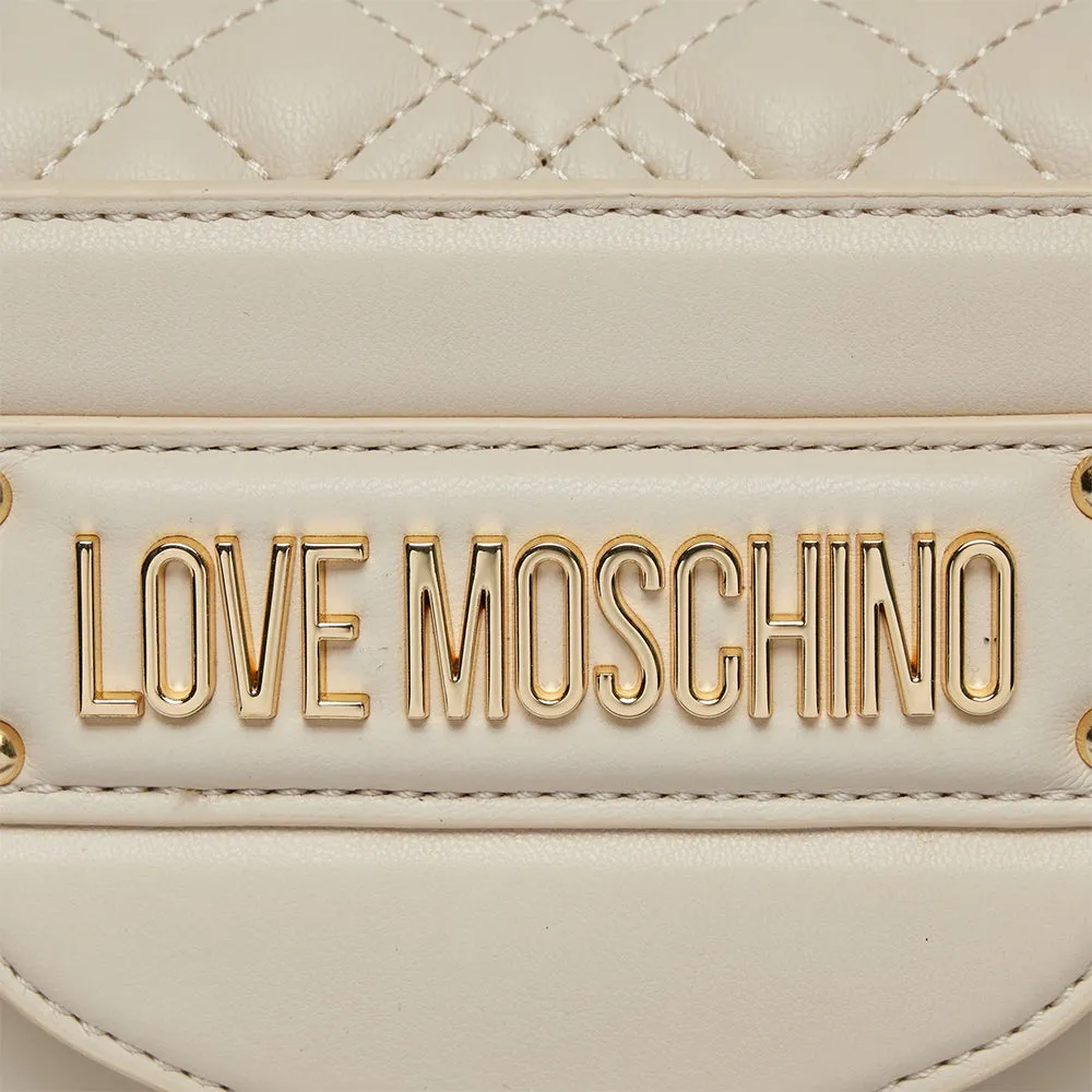 Borsa a Tracolla LOVE MOSCHINO linea Quilted Tab Avorio