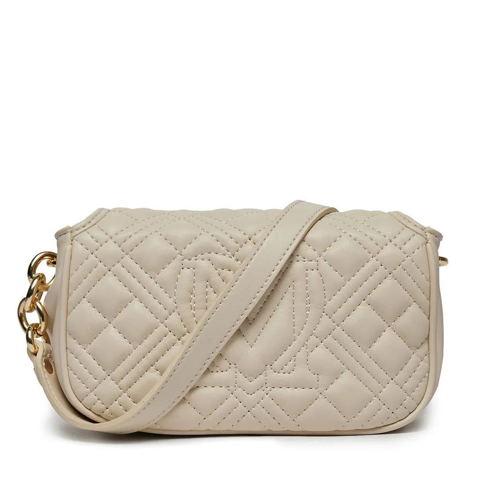 Borsa a Tracolla LOVE MOSCHINO linea Quilted Tab Avorio