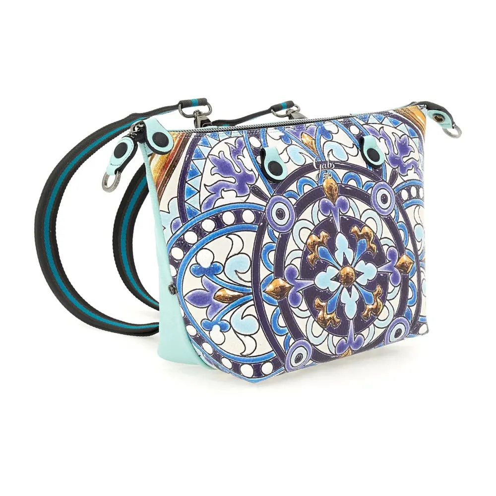 Borsa Donna a Mano con Tracolla GABS G3 PLUS Trip in Pelle Martellata stampa Mandala Large