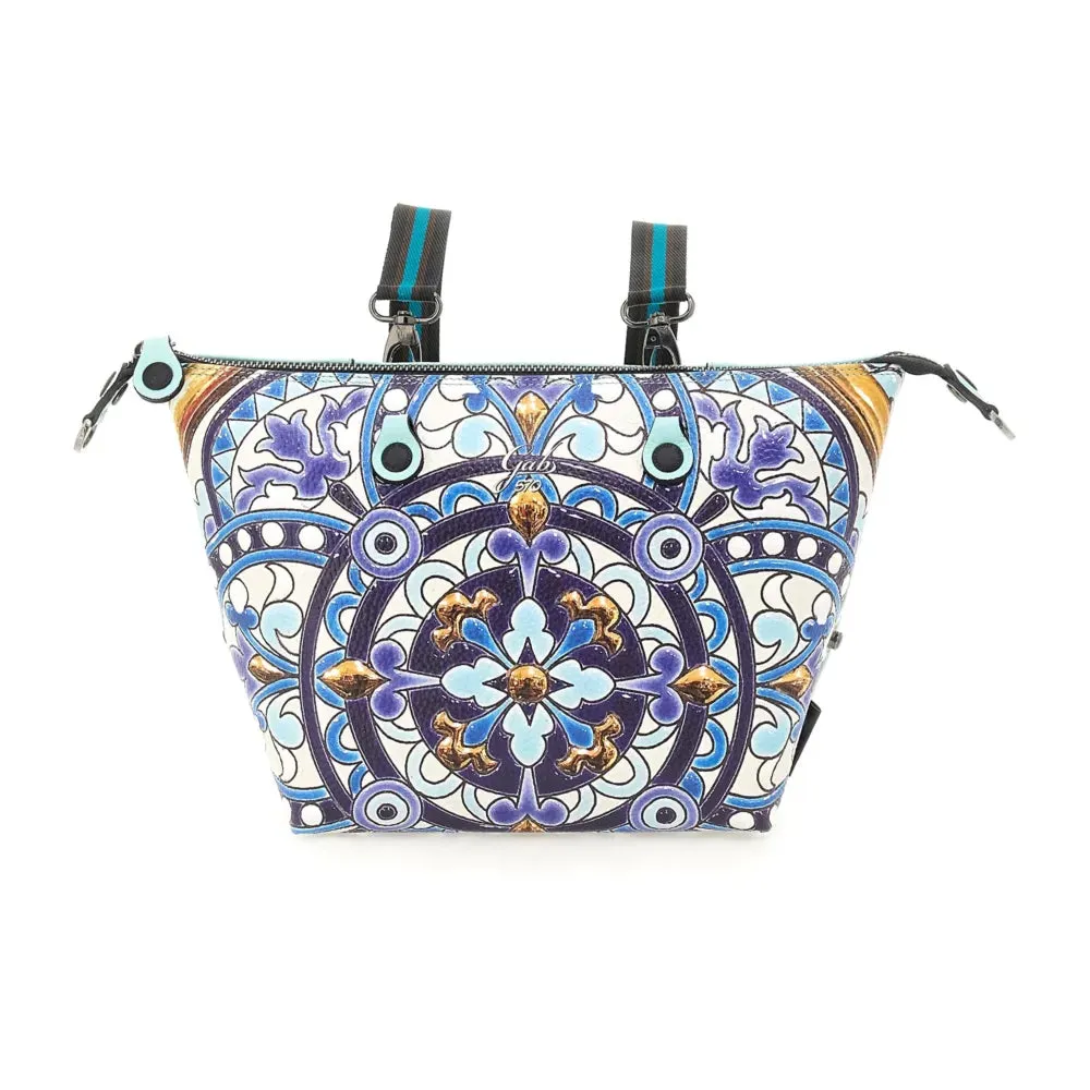 Borsa Donna a Mano con Tracolla GABS G3 PLUS Trip in Pelle Martellata stampa Mandala Large