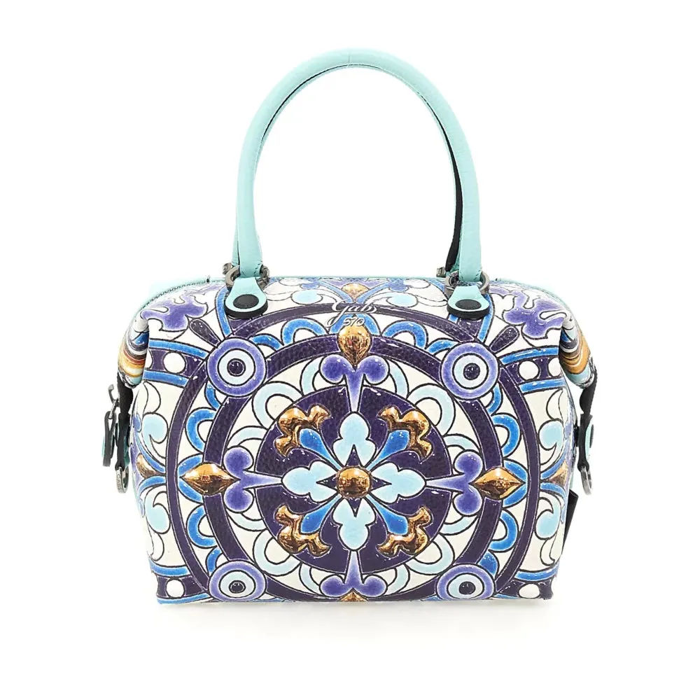 Borsa Donna a Mano con Tracolla GABS G3 PLUS Trip in Pelle Martellata stampa Mandala Large