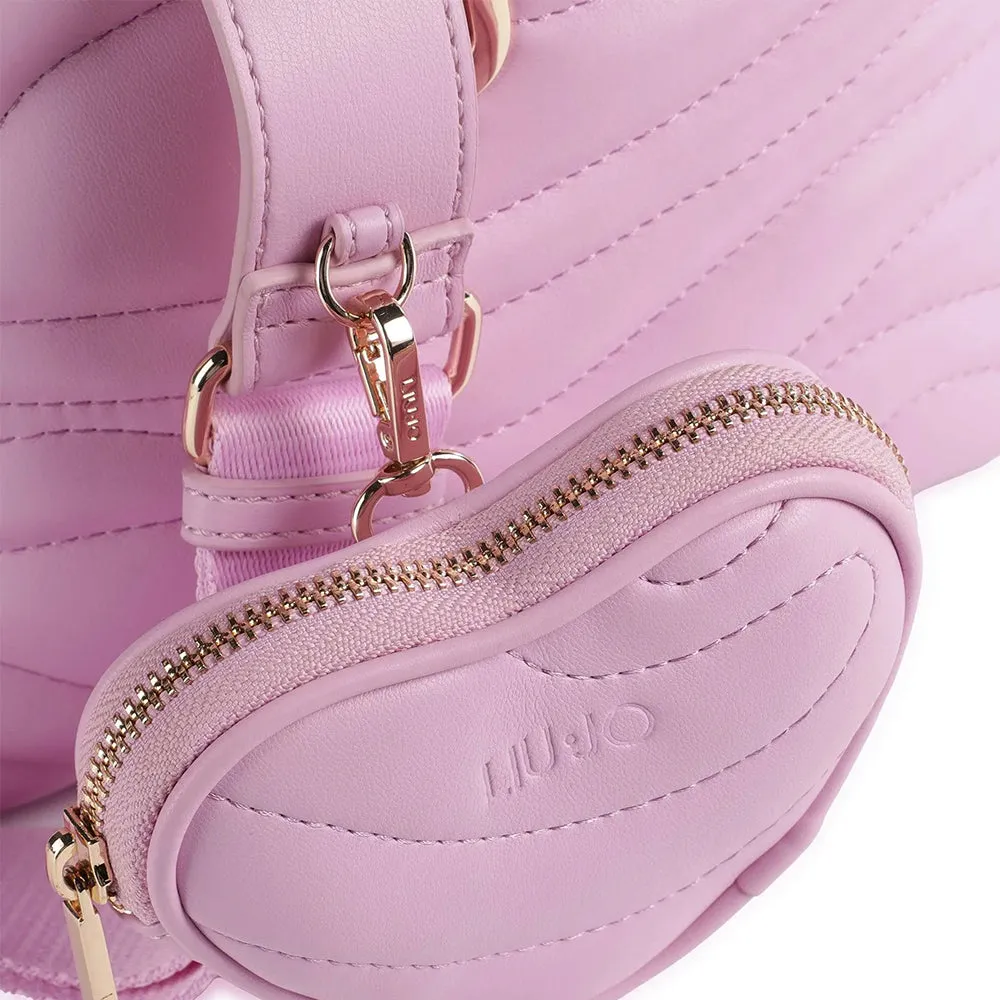 Borsa Donna a Mano LIU JO Better Trapuntata Rosa Lavanda con Charm