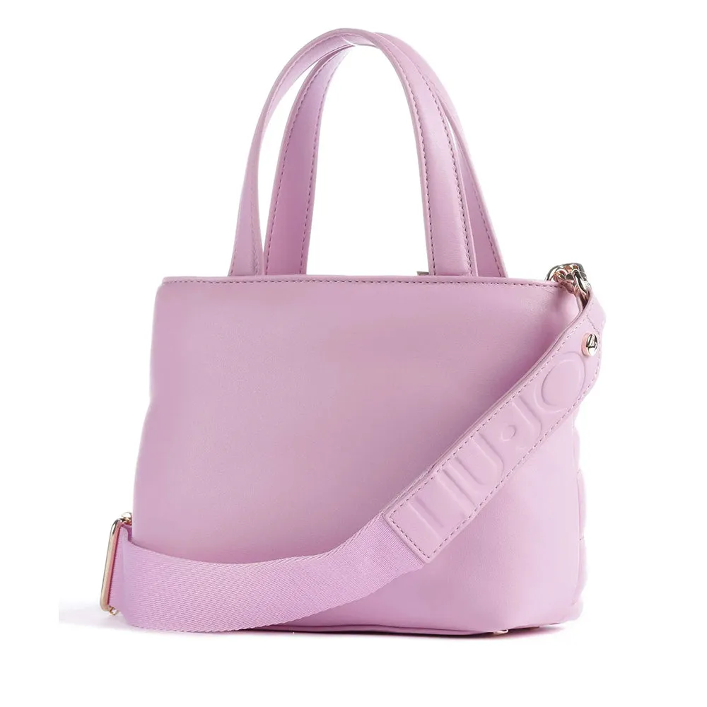 Borsa Donna a Mano LIU JO Better Trapuntata Rosa Lavanda con Charm