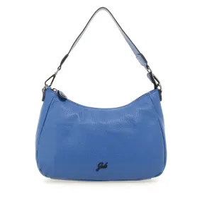 Borsa Donna a Spalla GABS Isabel in Pelle Martellata Blu Laguna Large