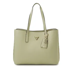 Borsa Donna a Spalla Shopper GUESS Linea Meridian colore Sage