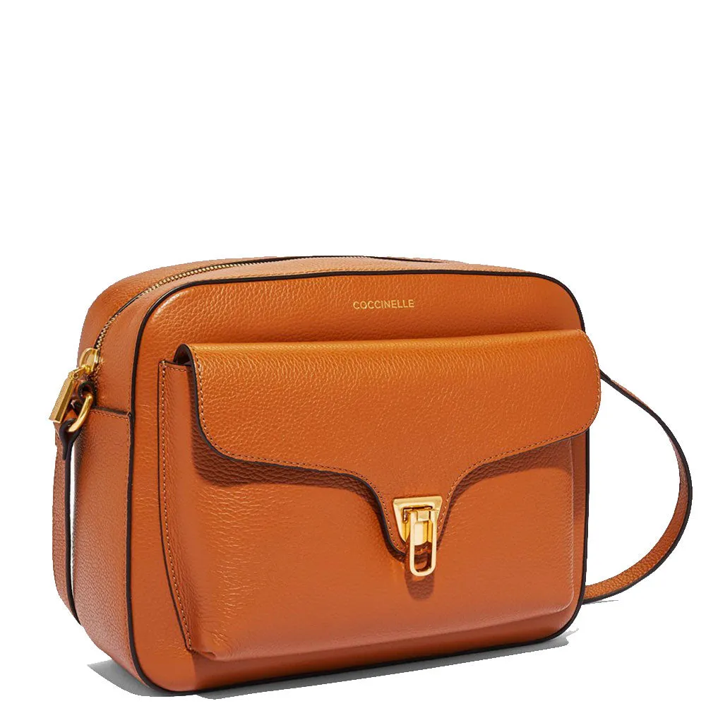 Borsa Donna a Tracolla Chiusa con Zip COCCINELLE in Pelle linea Beat Soft Medium colore Caramel