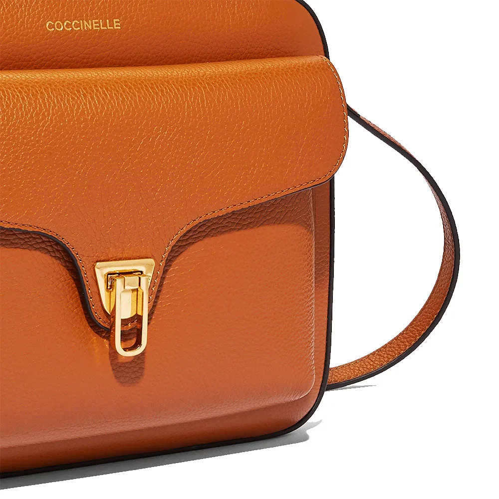 Borsa Donna a Tracolla Chiusa con Zip COCCINELLE in Pelle linea Beat Soft Medium colore Caramel