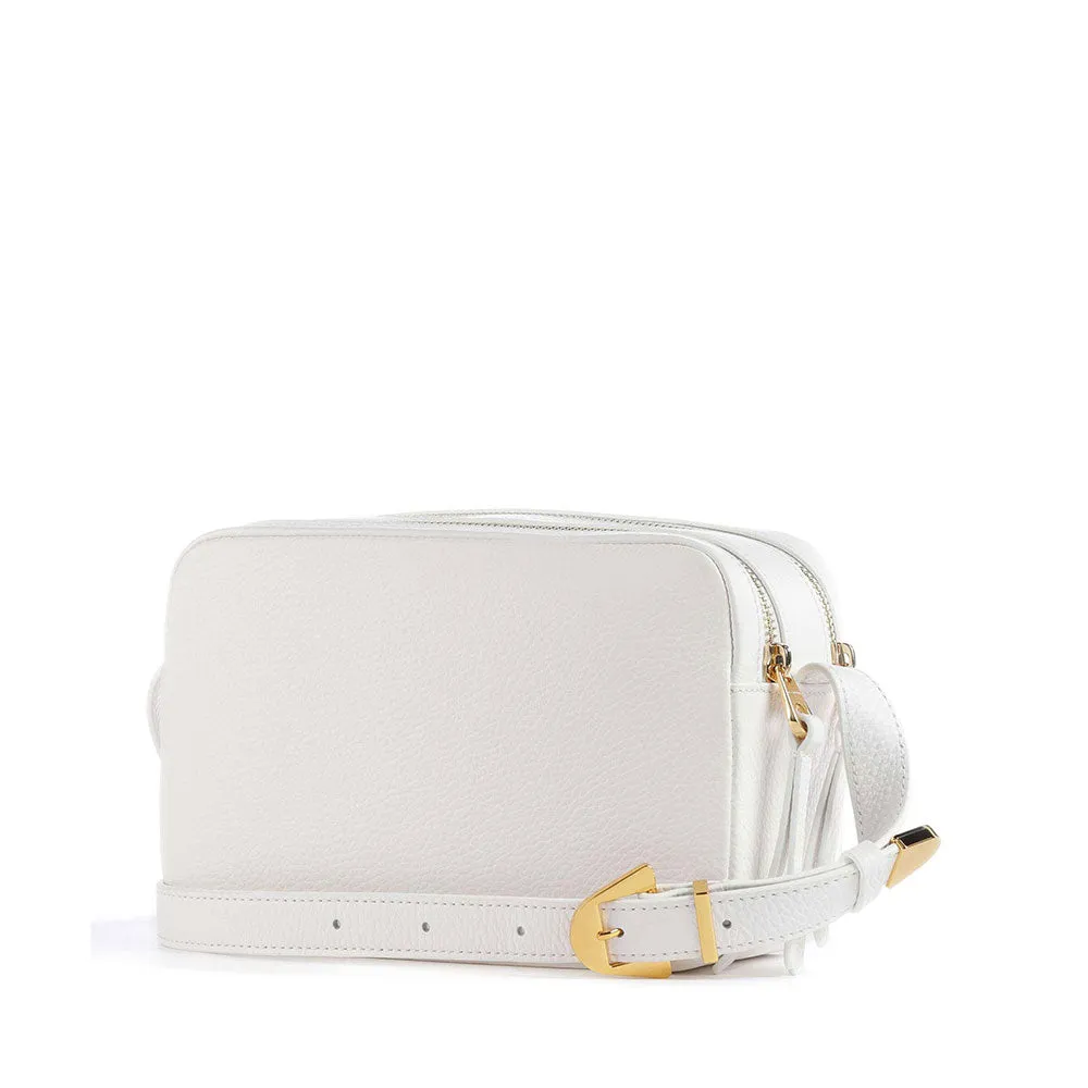 Borsa Donna a Tracolla COCCINELLE in Pelle linea Gleen colore Brillant White