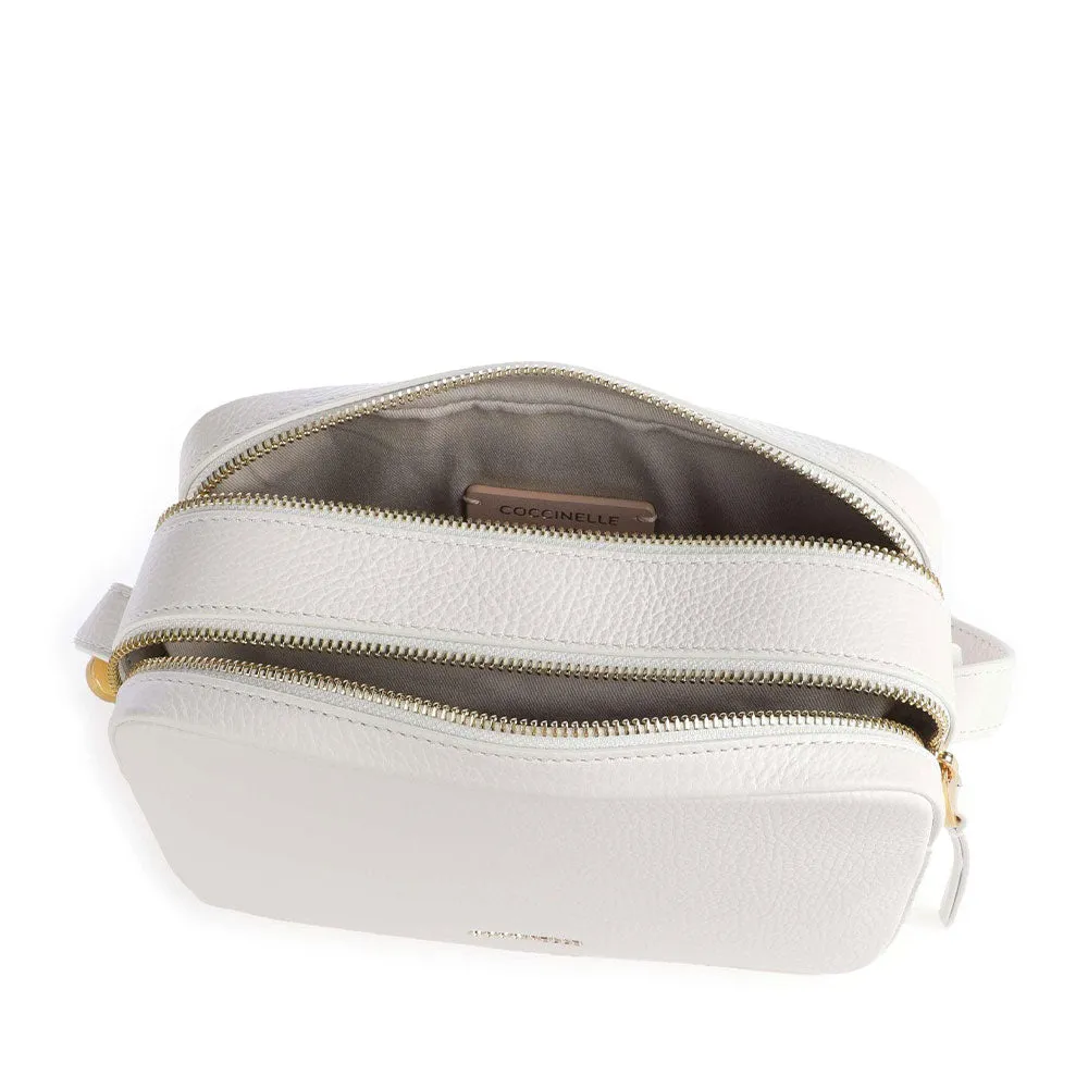 Borsa Donna a Tracolla COCCINELLE in Pelle linea Gleen colore Brillant White