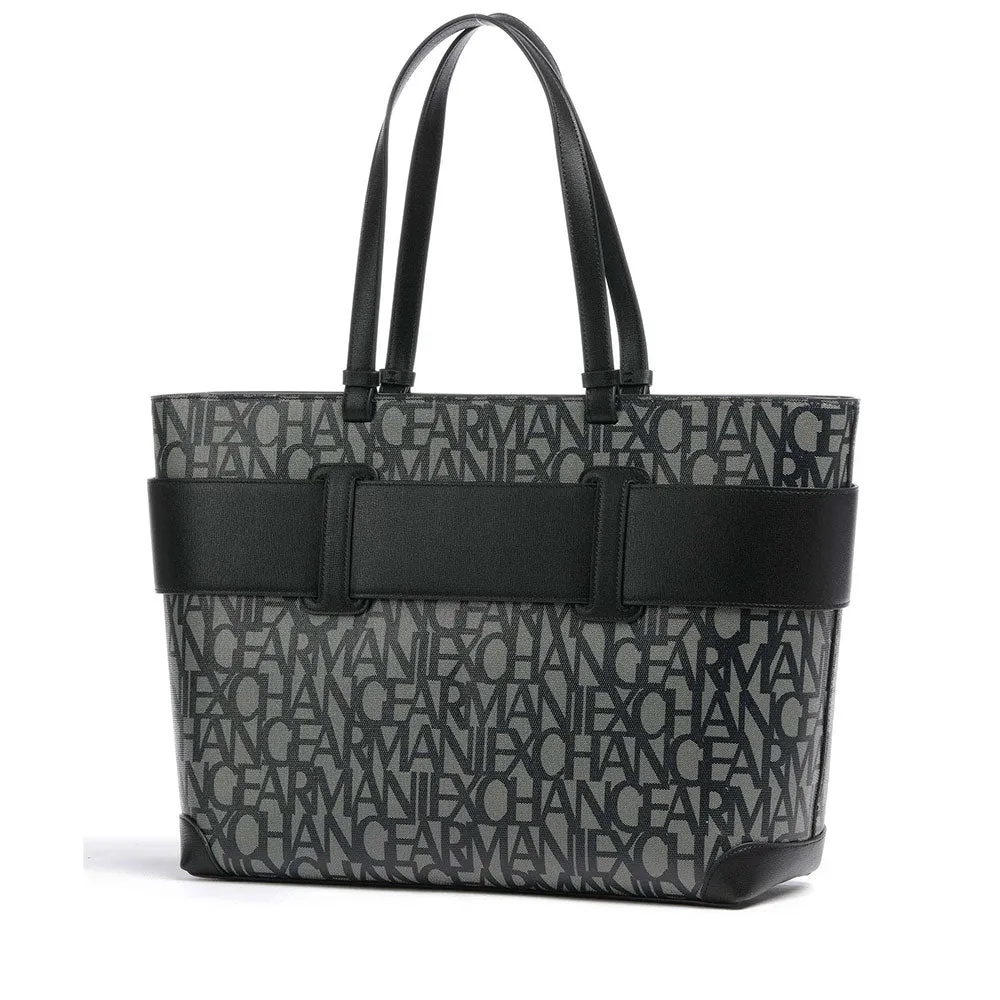 Borsa Donna Shopper a Spalla ARMANI EXCHANGE Colore Beige - Nero