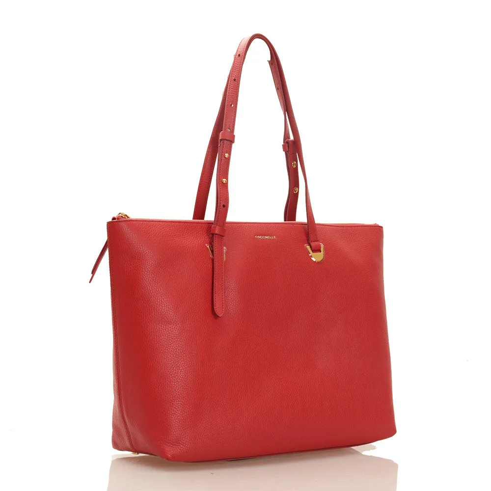 Borsa Shopping COCCINELLE Linea Lea in Pelle Ruby