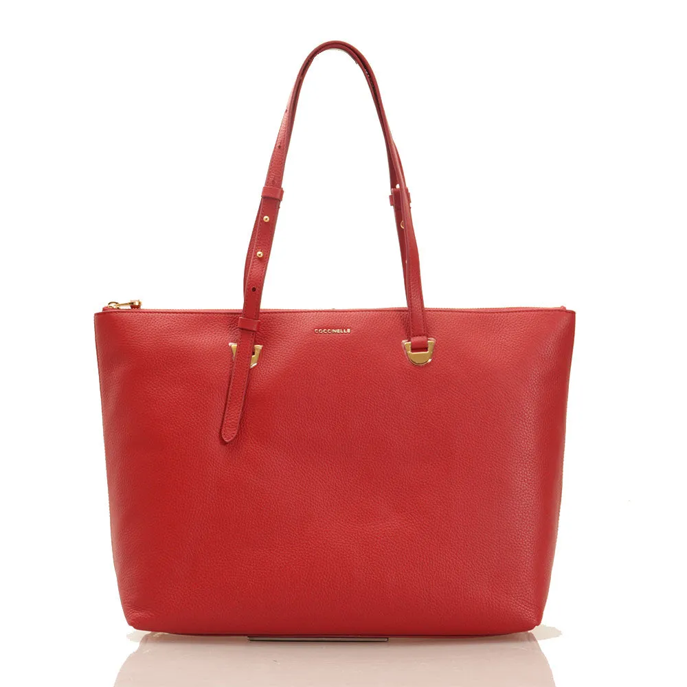 Borsa Shopping COCCINELLE Linea Lea in Pelle Ruby