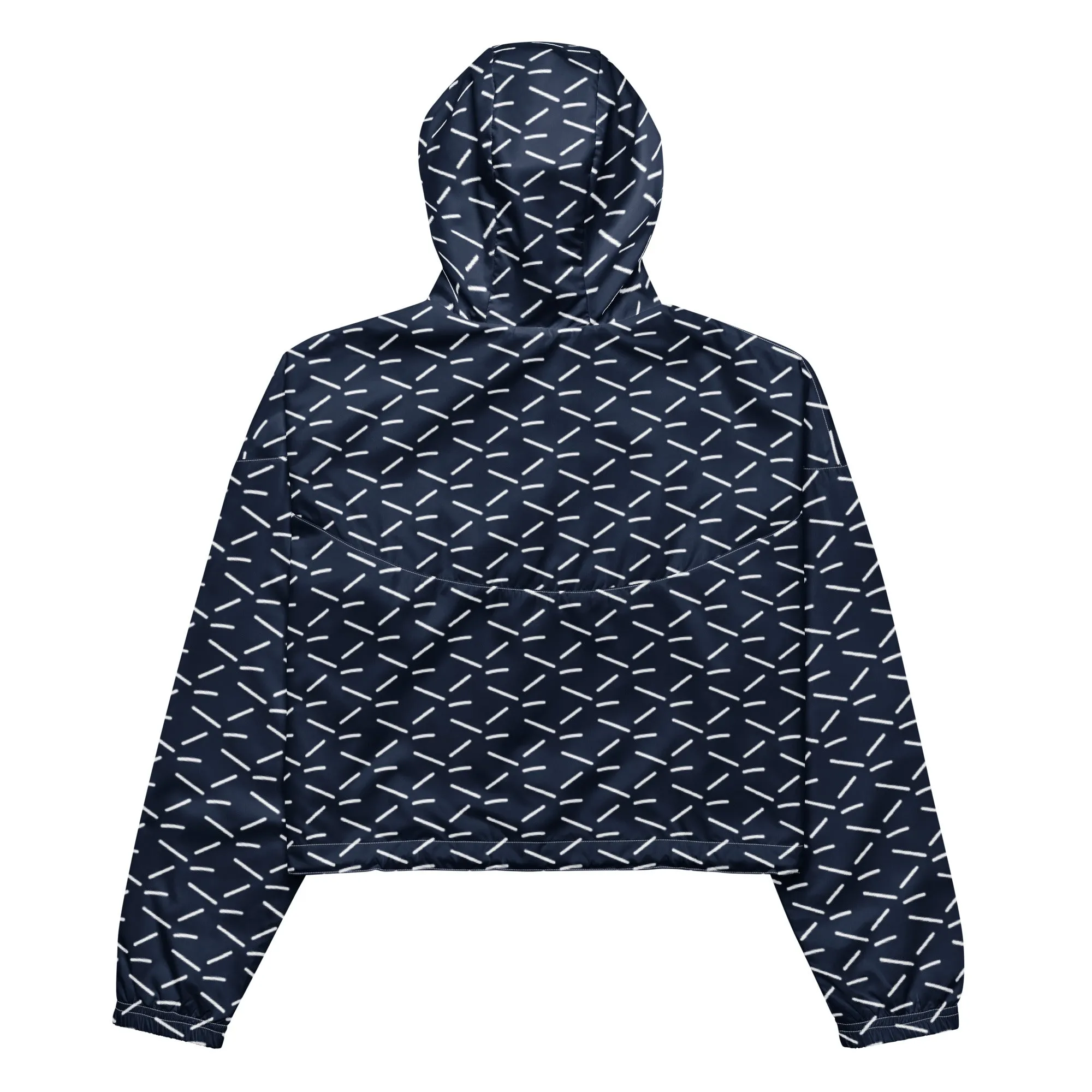 Breezy Crop Top Windbreaker – Navy