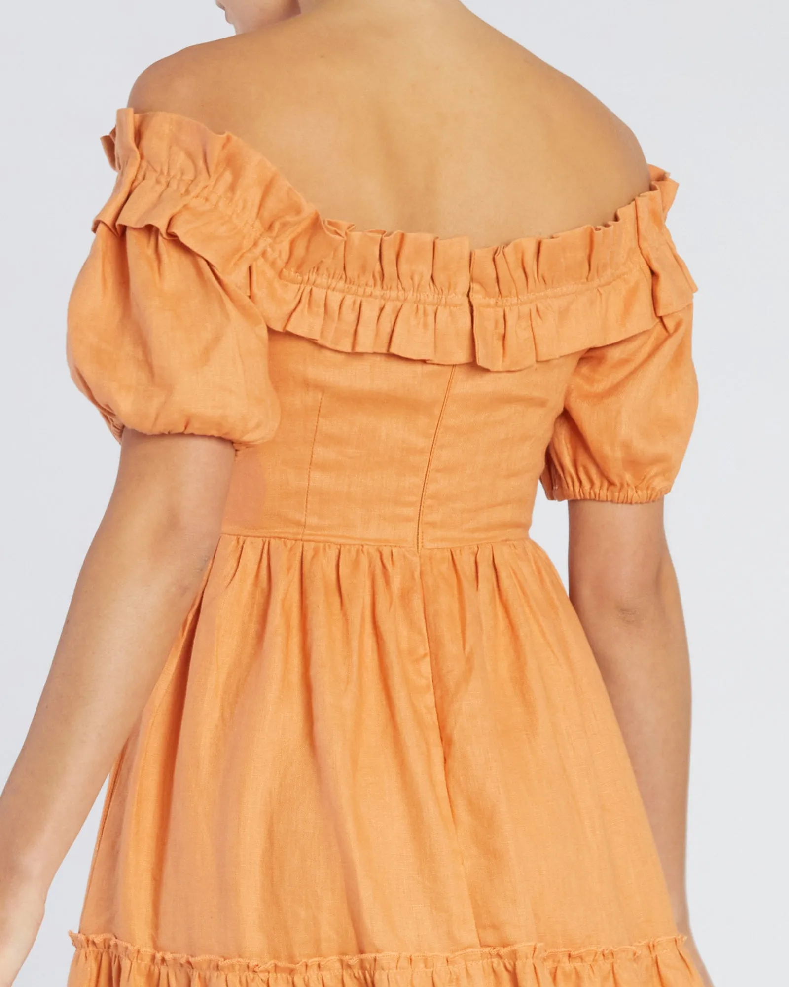 Bridgette Linen Maxi Dress - Cantaloupe