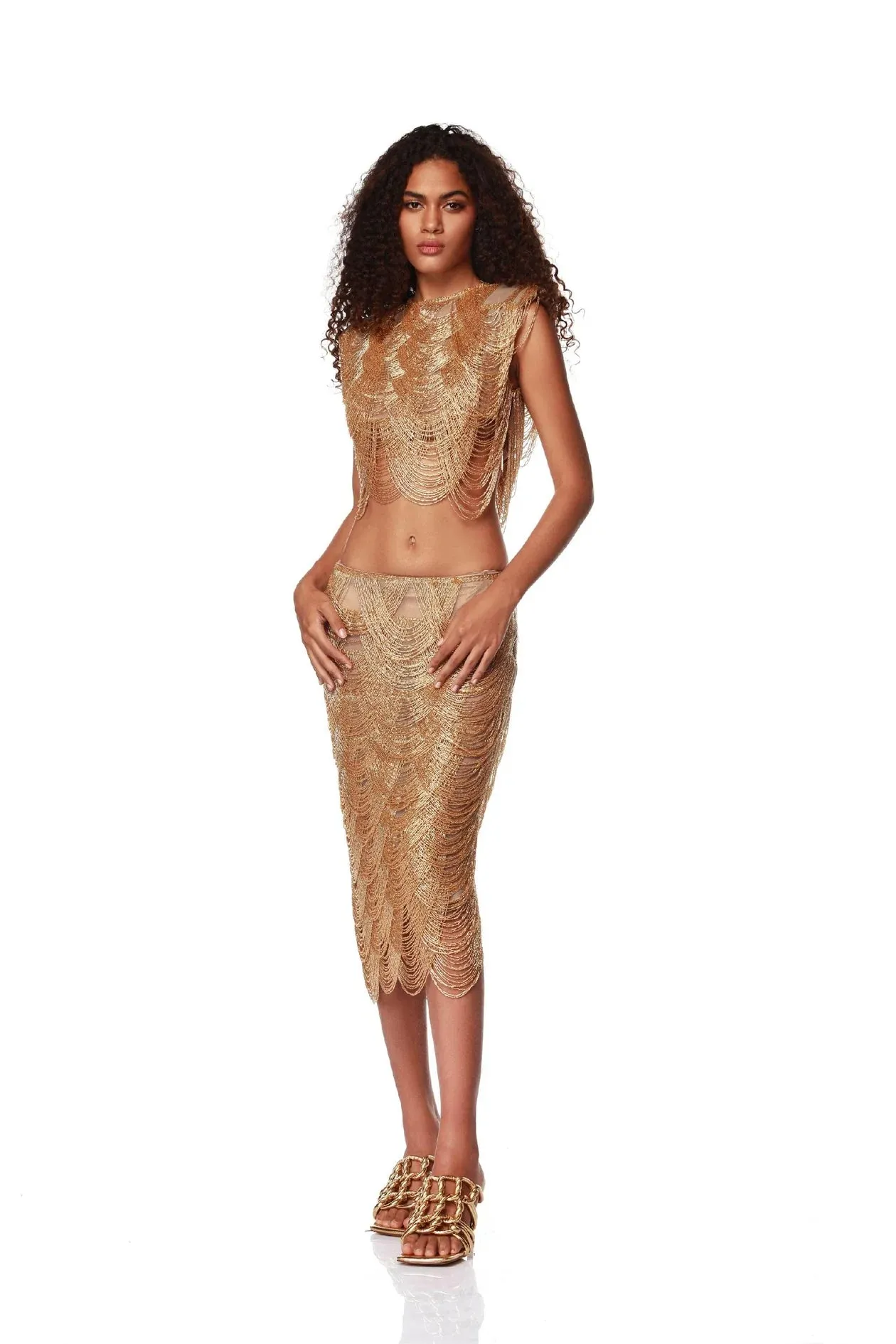 Bronx and Banco - Wayla Two Piece Set - Gold