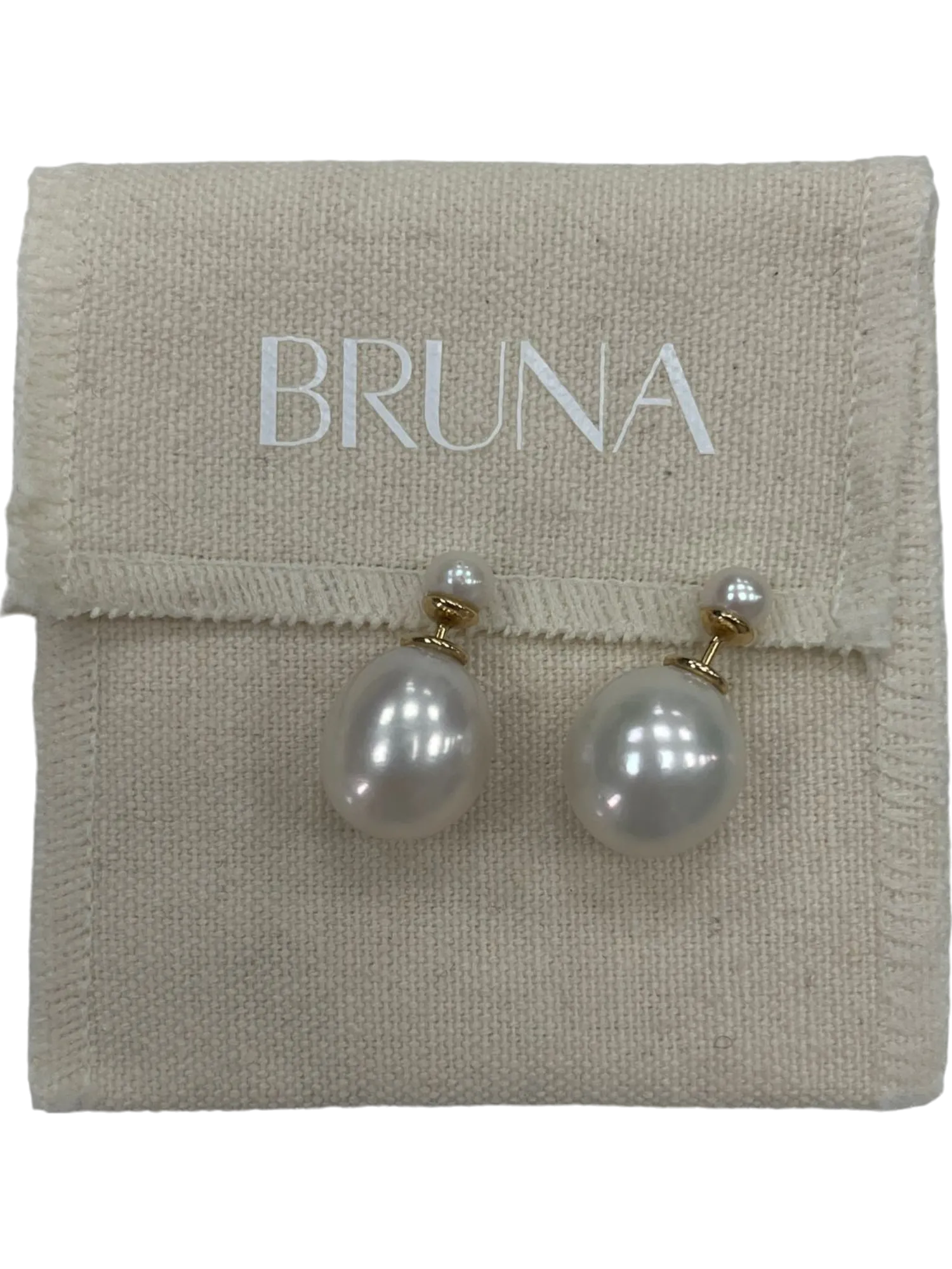 BRUNA White Pearl Drop Earrings BNWT