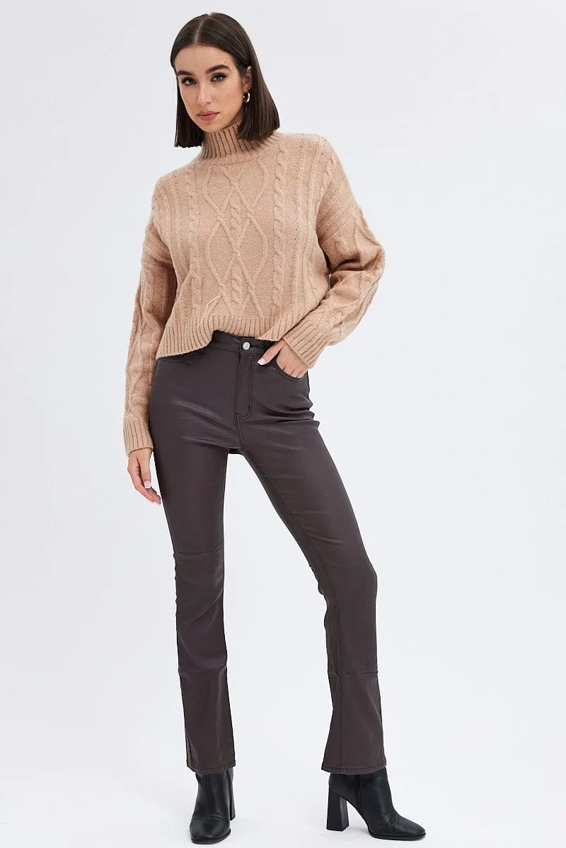 Cable Knit Jumper High neck