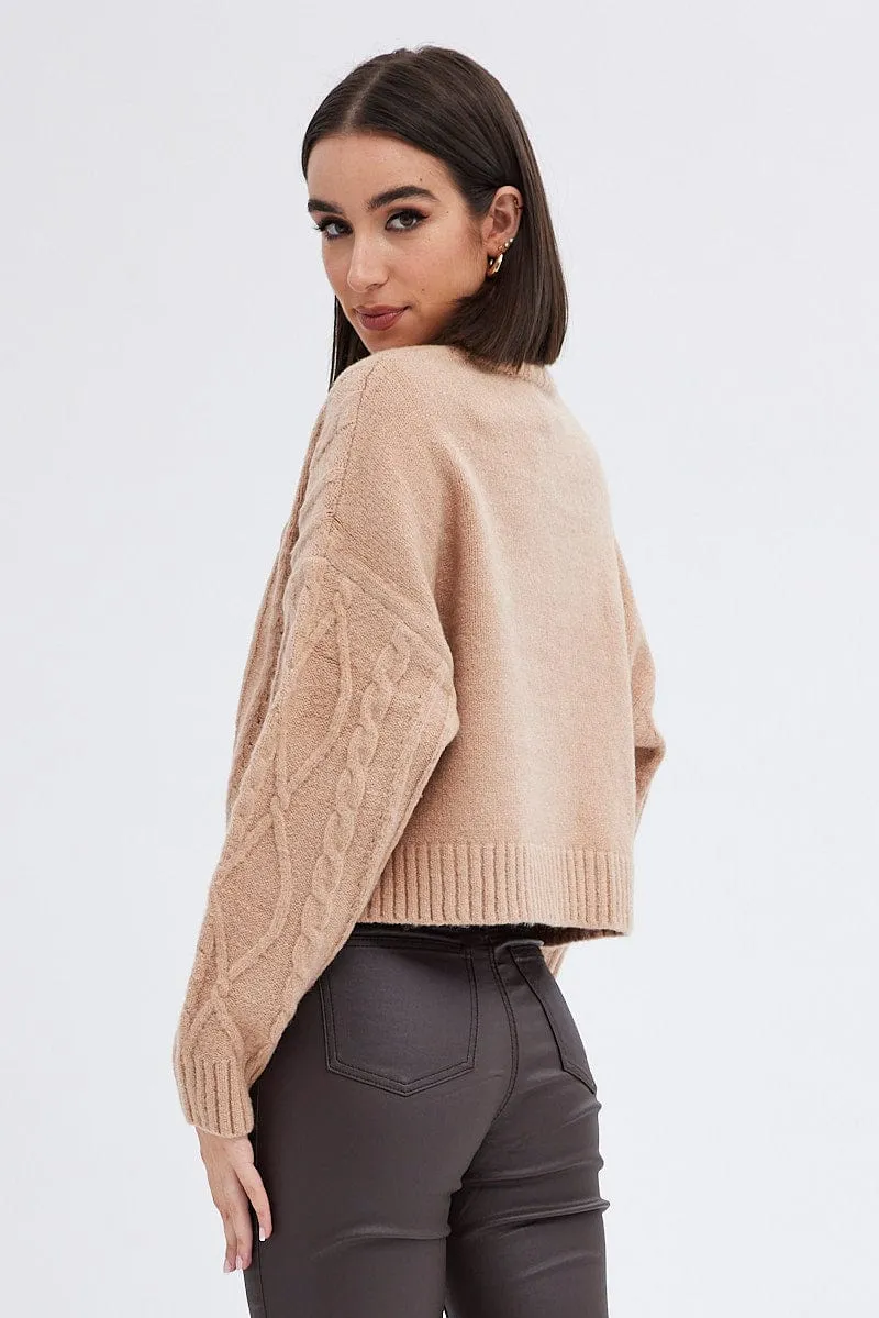 Cable Knit Jumper High neck