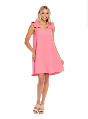 Cece Ruffle Dress in Pink