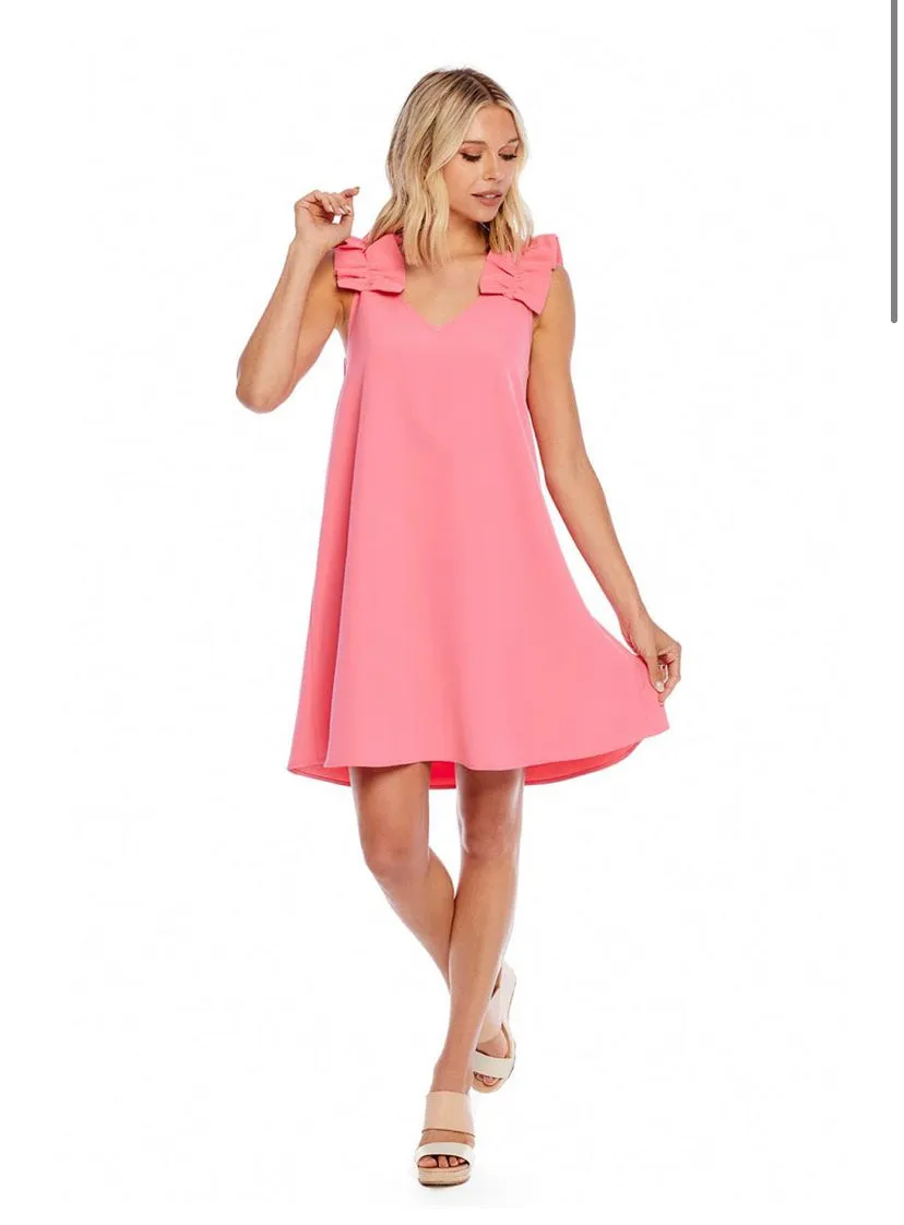 Cece Ruffle Dress in Pink