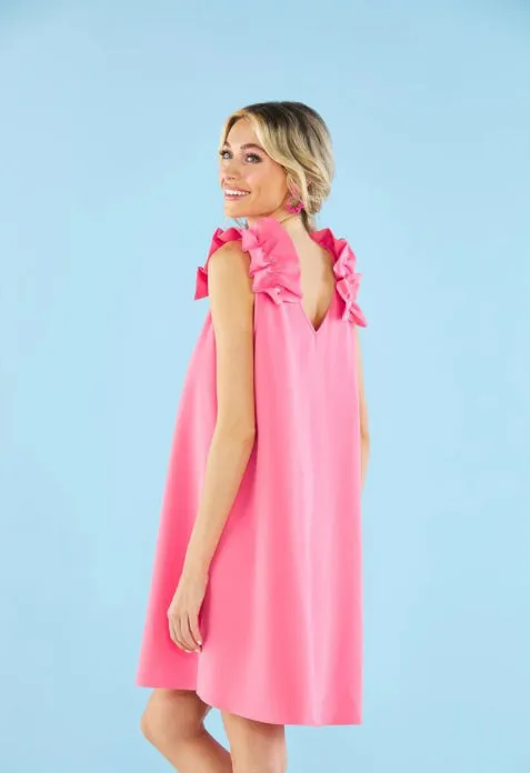 Cece Ruffle Dress in Pink