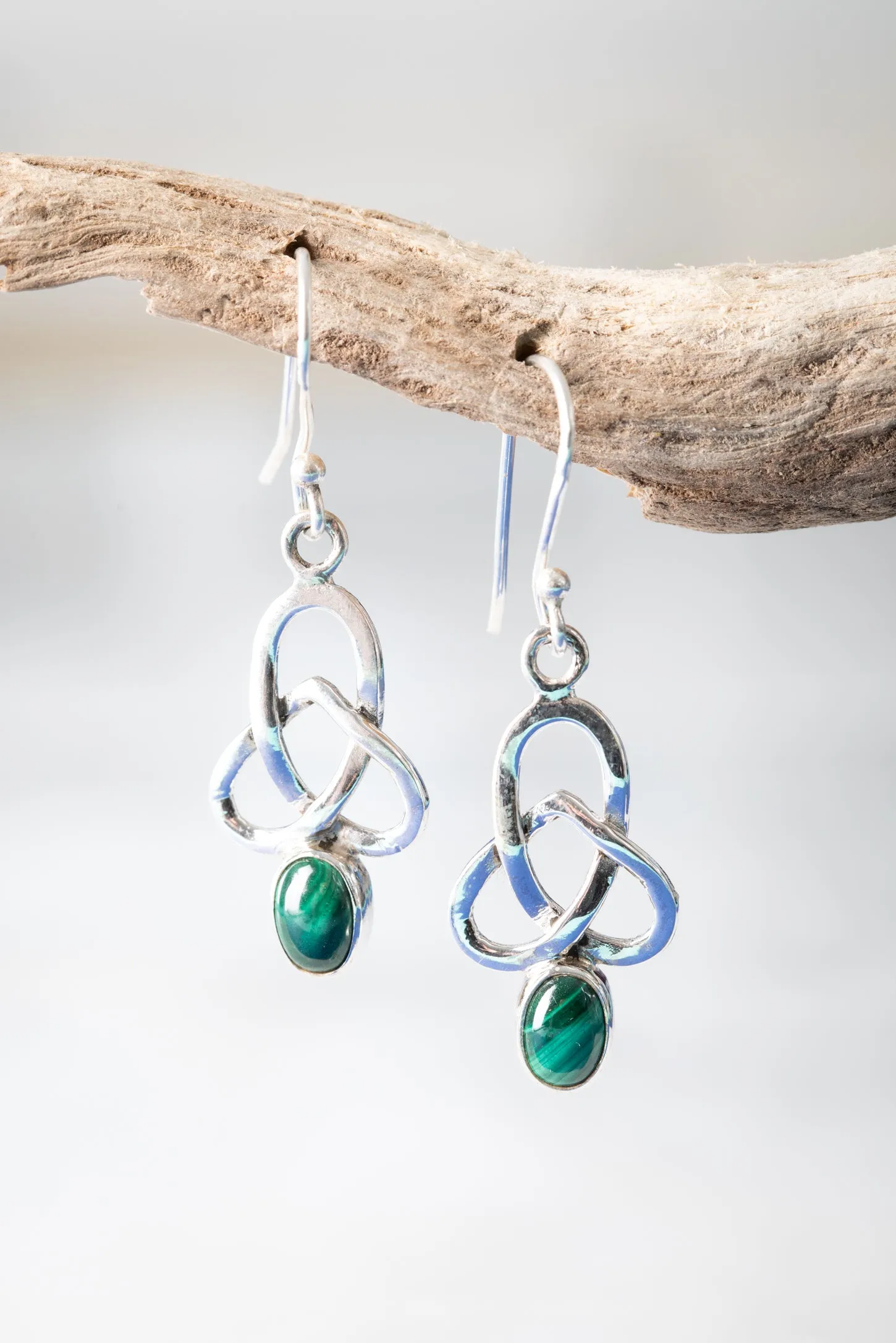 Celtic Knot Gemstone Earrings