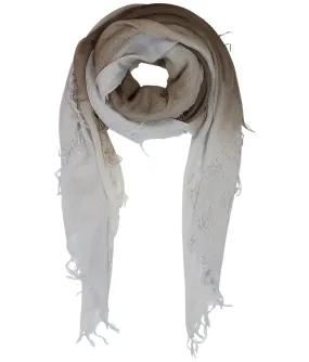 Chan Luu Cashmere and Silk Shadow Dyed Scarf in Walnut and Lunar Rock