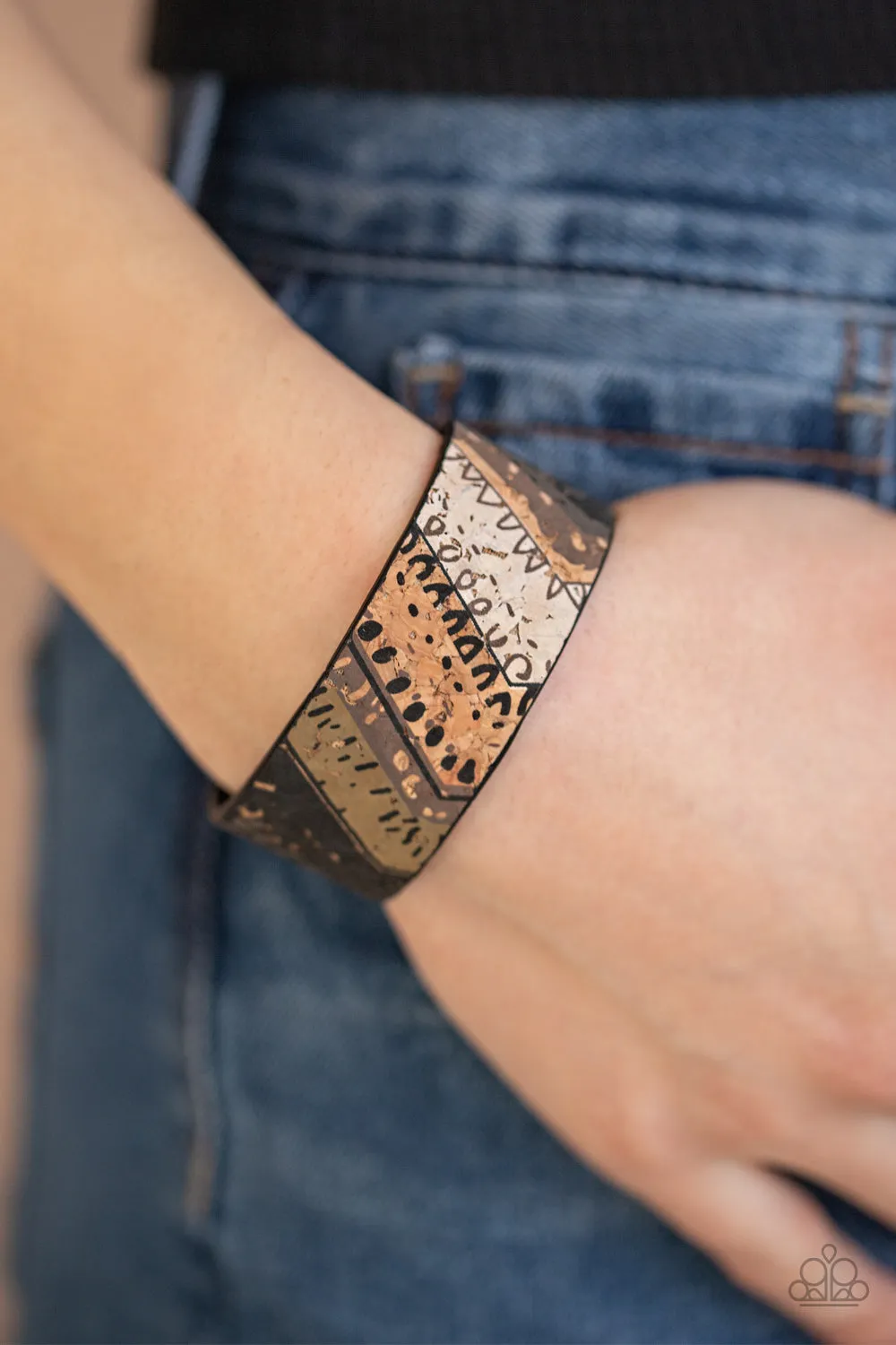 Come Uncorked - Brown Paparazzi Bracelet