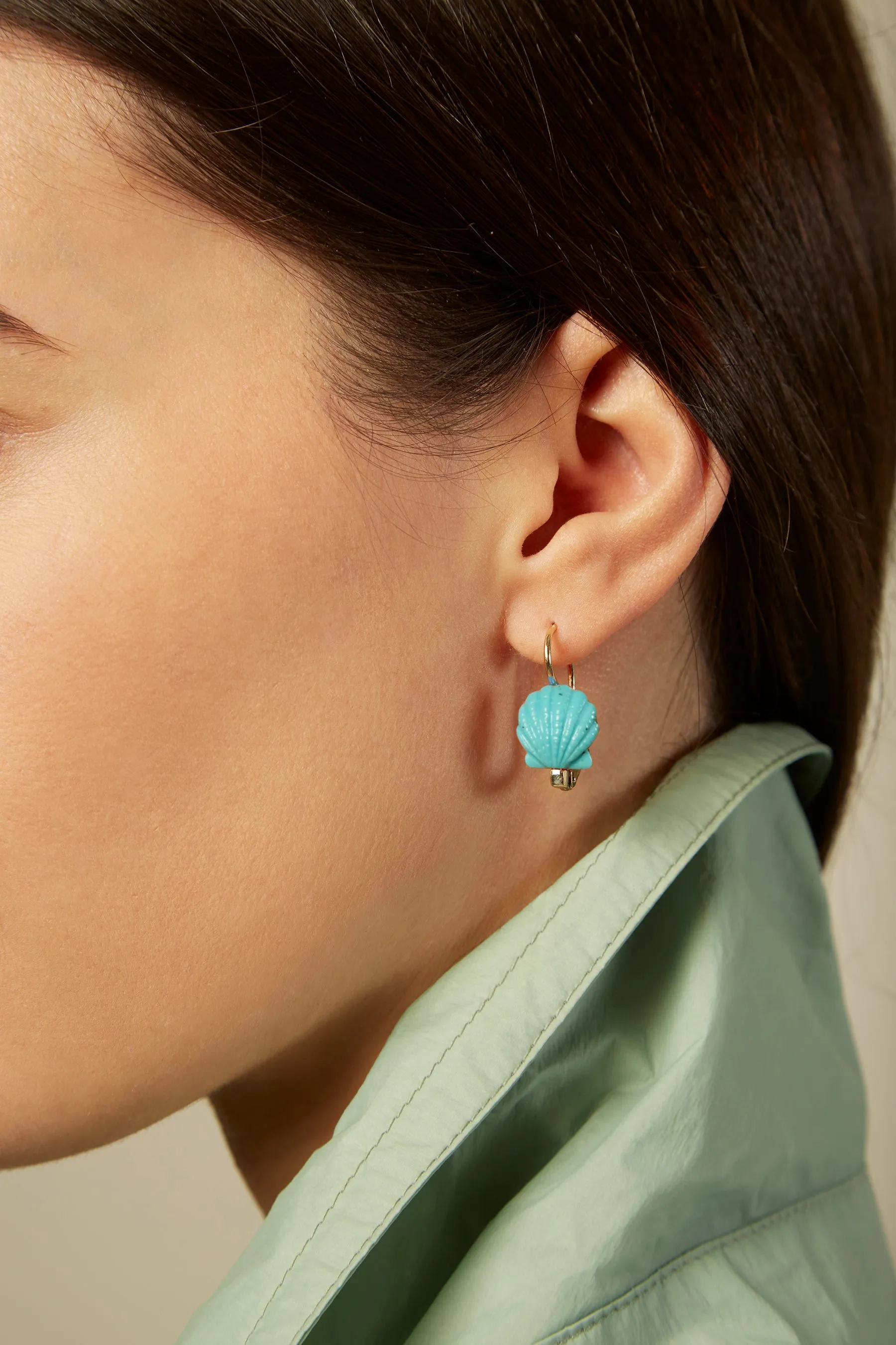 CONCHA TURQUOISE EARRINGS