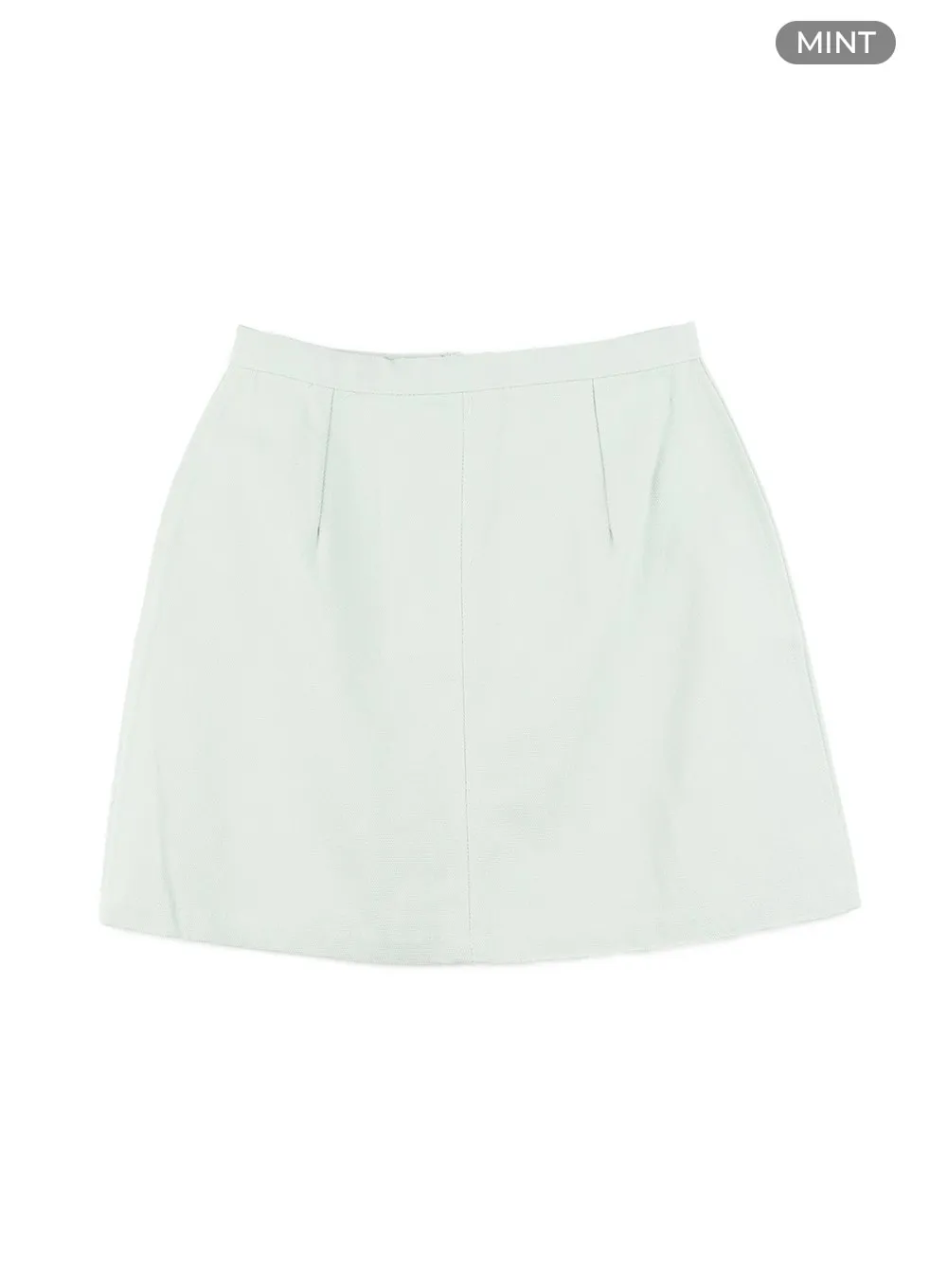 Cotton Solid Mini Skirt OM429