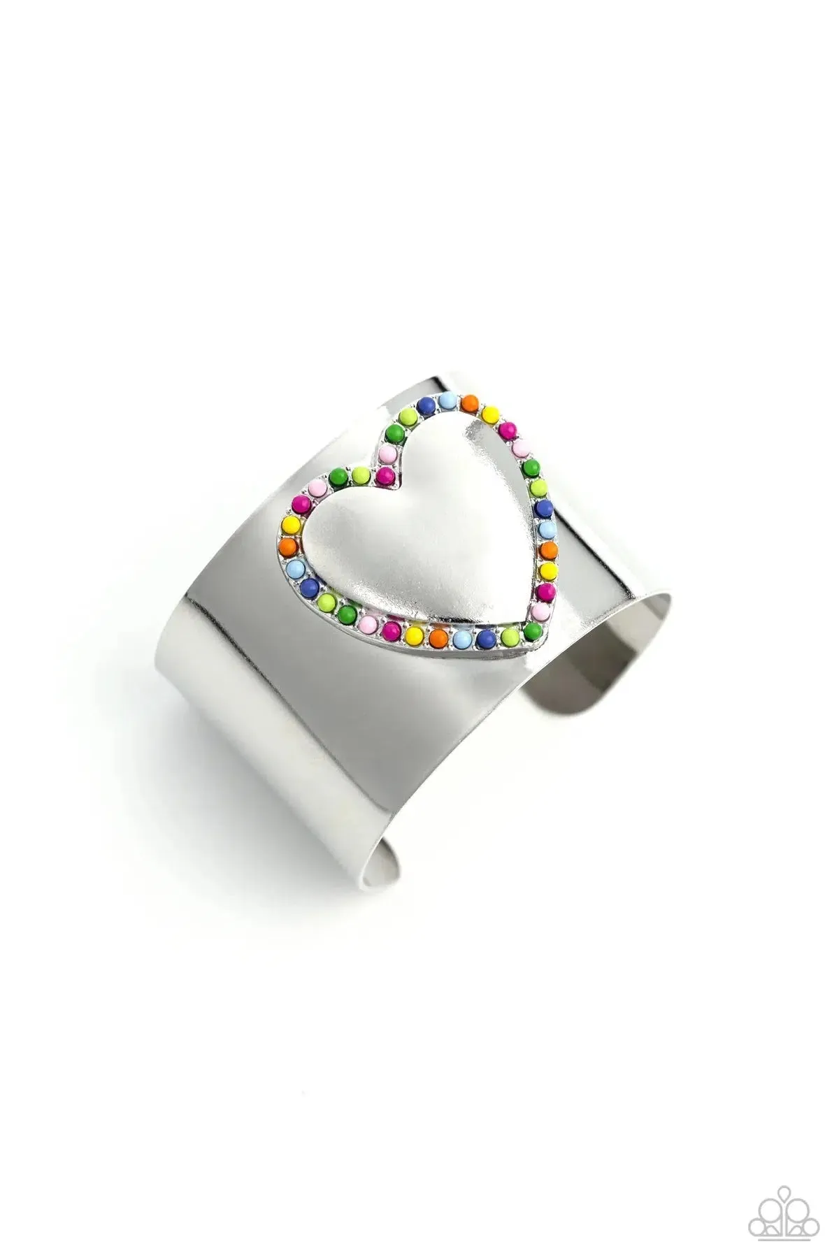 Cuffing Season Multi Heart Cuff Bracelet - Paparazzi Accessories