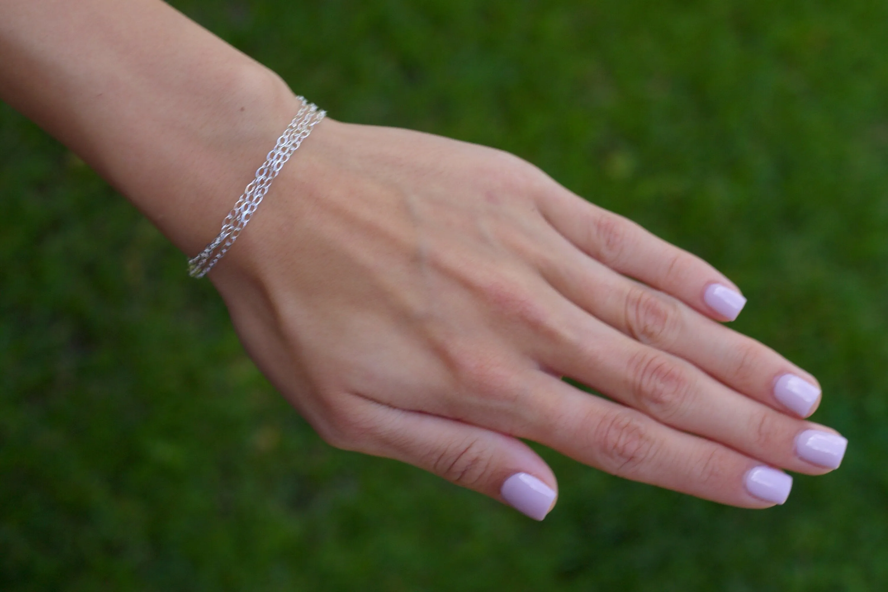 Dainty Multi Layered Chain Bracelet - Silver