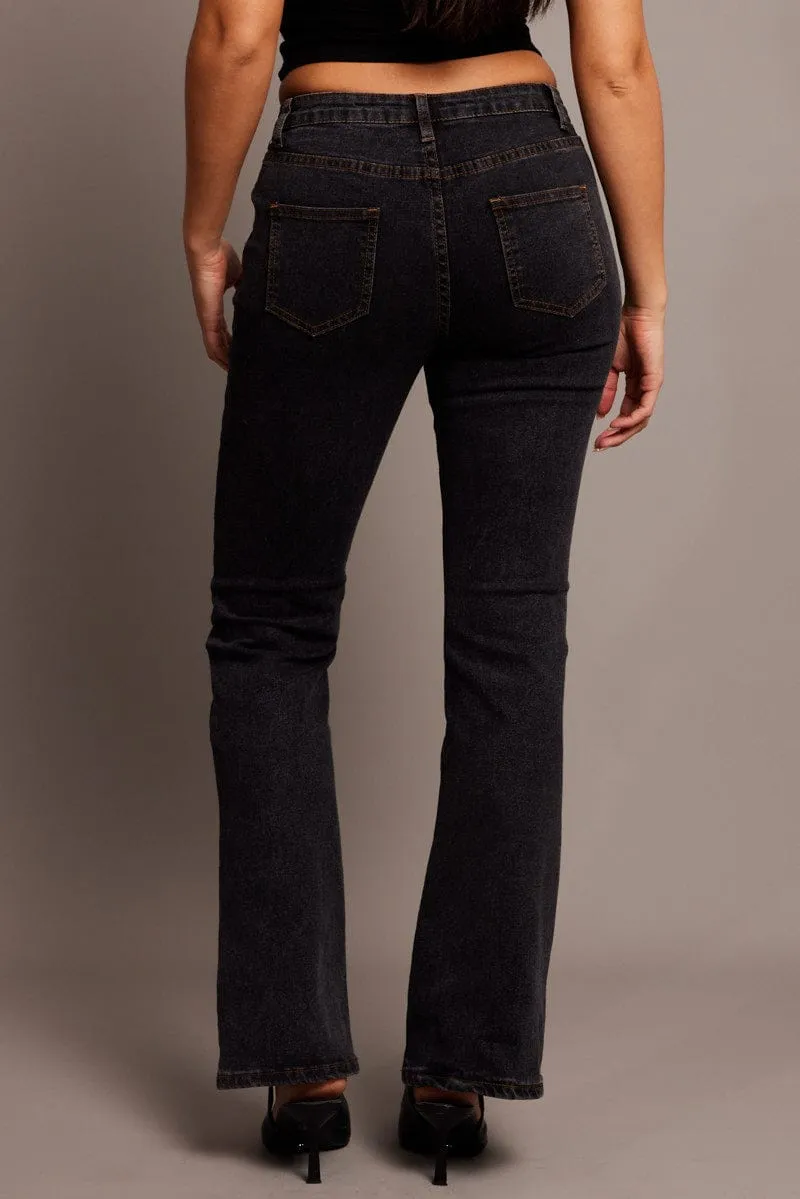 Denim Flare Jean Mid Rise