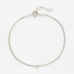 Diamond Solitaire Vintage Chain Bracelet