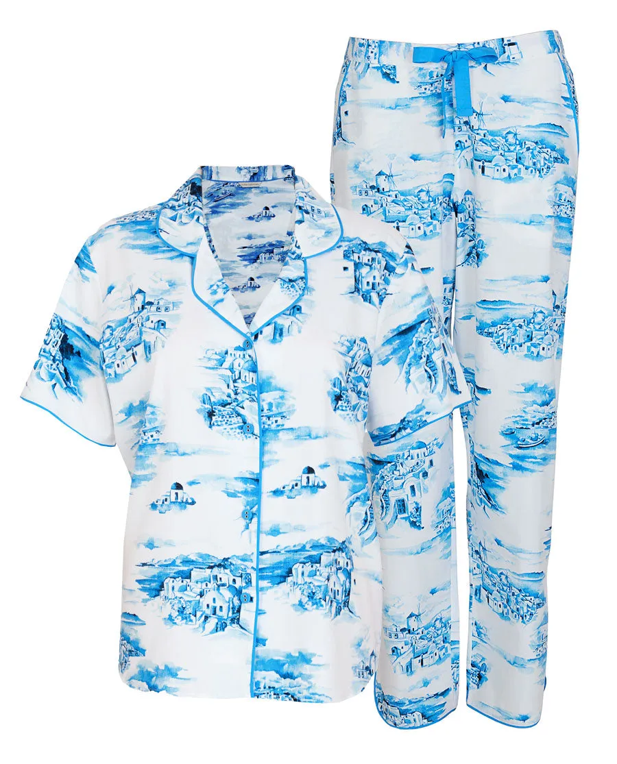 Donna Santorini Print Pyjama Set